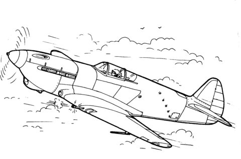 E 30 Fighter Aircraft Coloring Page